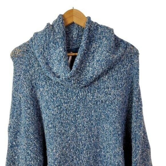Free People Blue Marine BFF With Cowl Neck Sweater - Picture 4 of 9